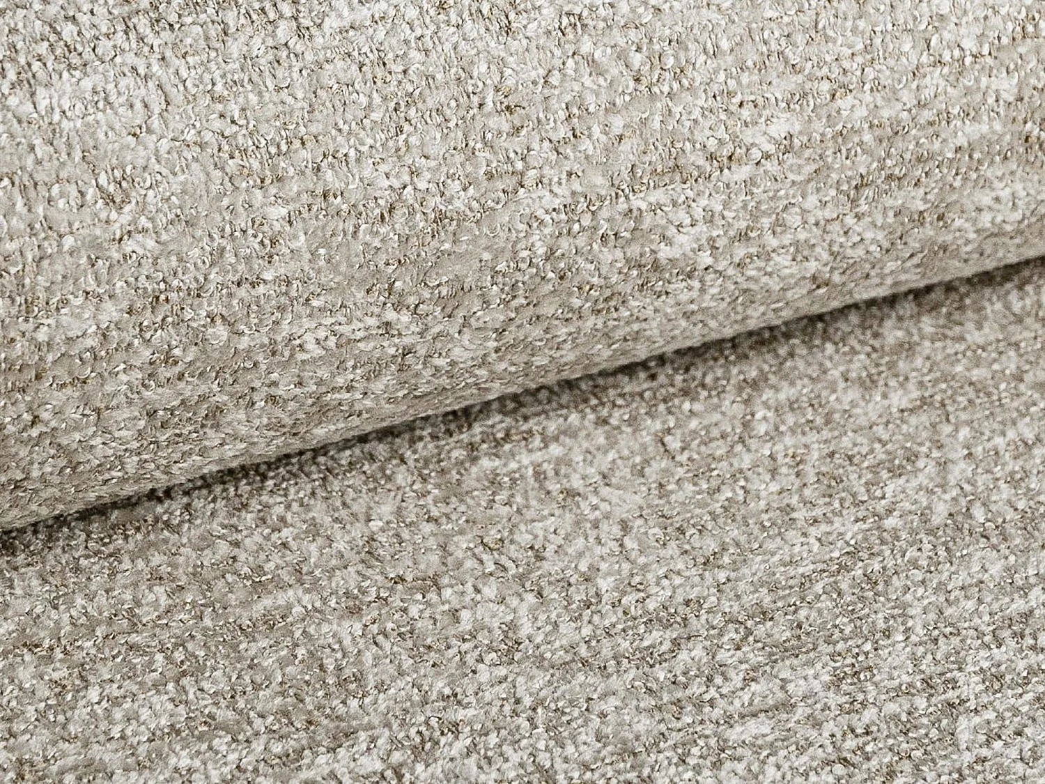 Canapé d’angle 4 places gauche en tissu chenille - beige - AKALA