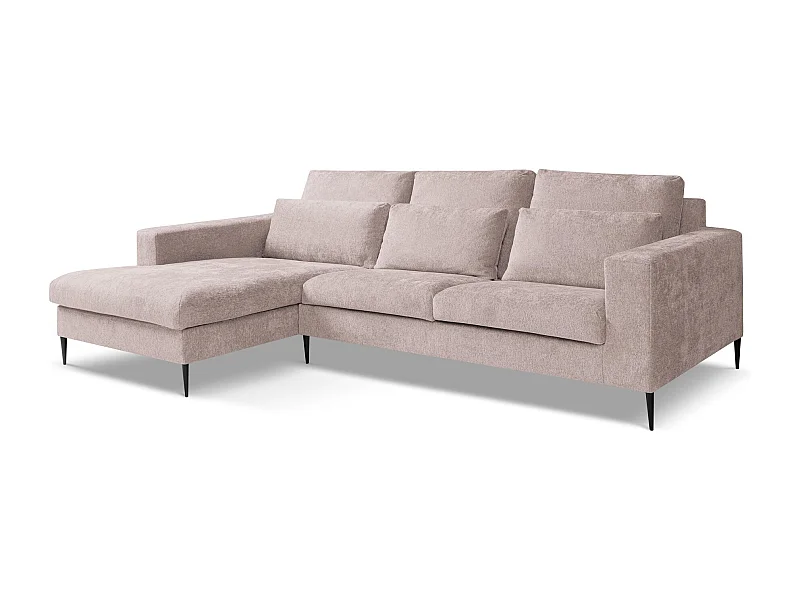 Ecksofa Links - Links - Chenille - Puderrosa - AKALA