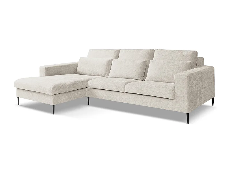Ecksofa Links - Links - Chenille - Beige - AKALA