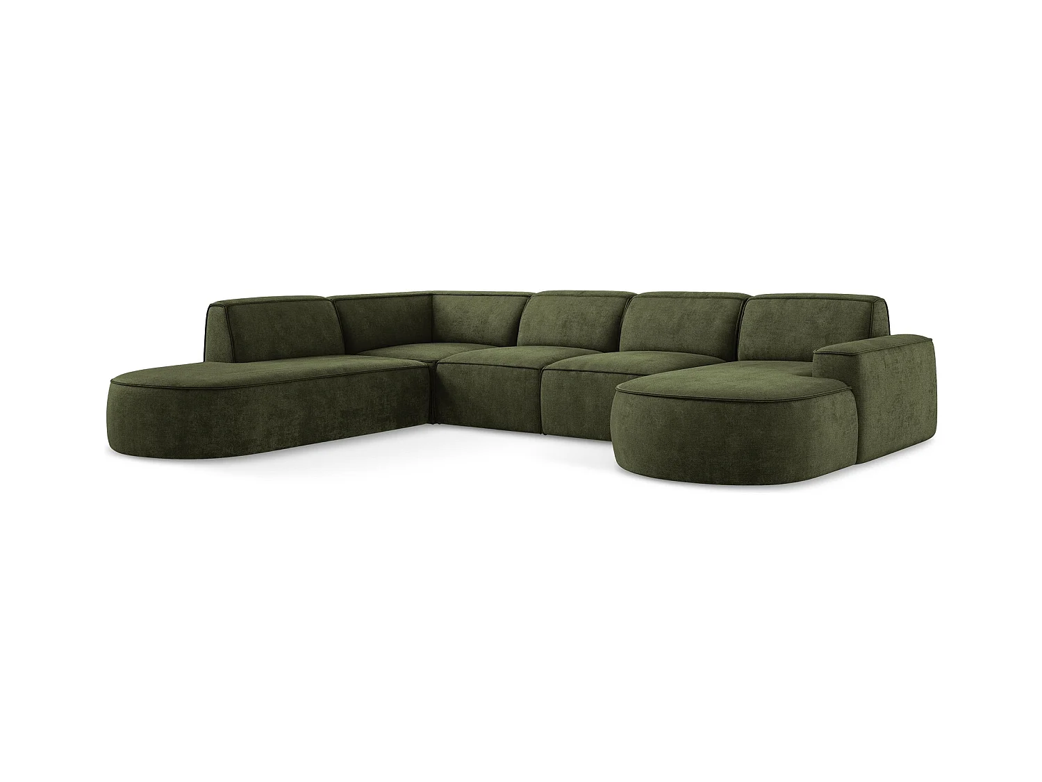 Modulares Wohnlandschaft - Chenille - Olive - OMAO