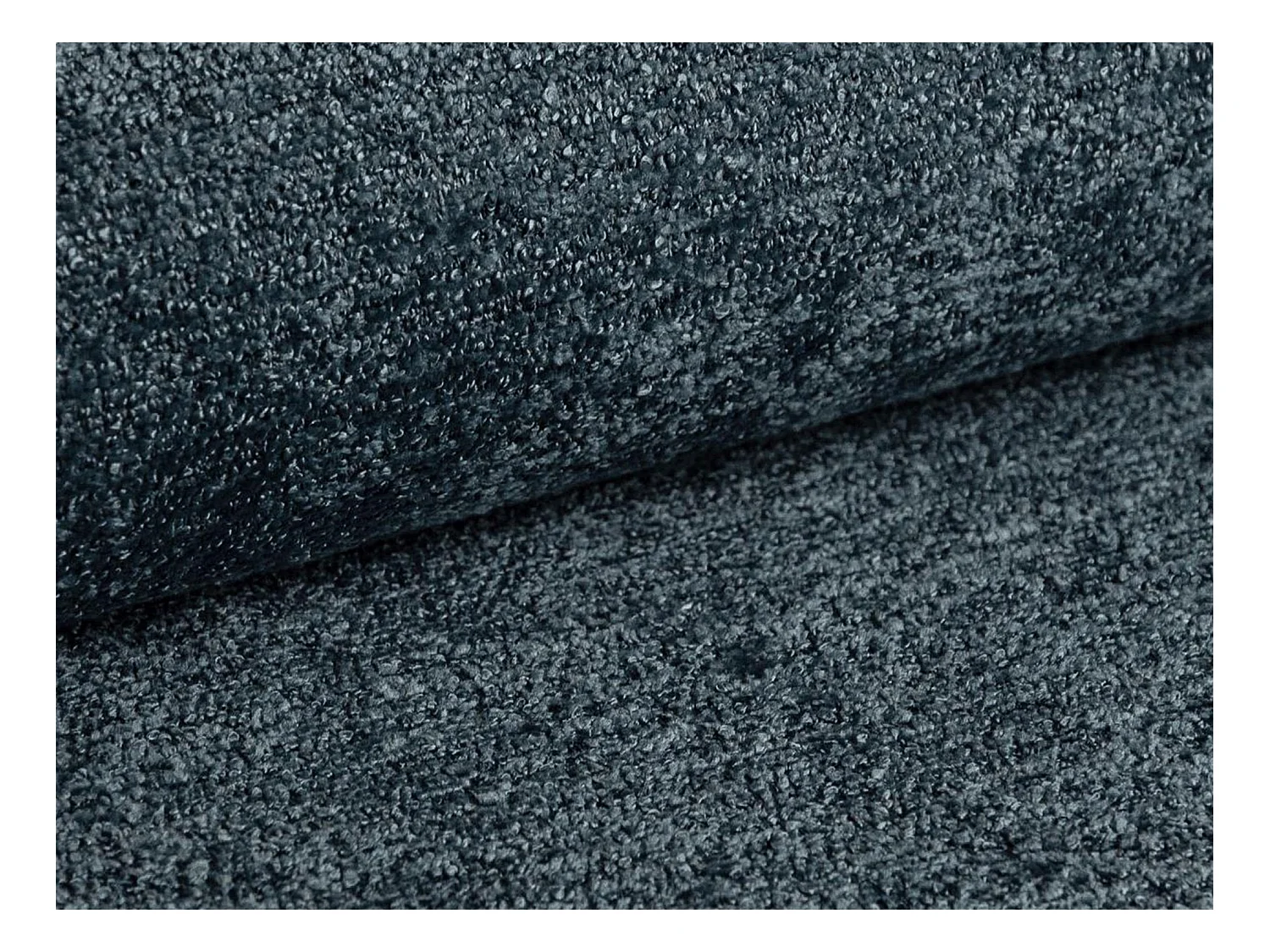 Canapé d’angle 3 places gauche en tissu chenille - bleu - AKALA