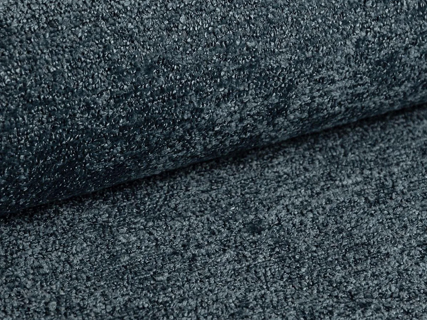 Canapé d’angle 3 places gauche en tissu chenille - bleu - AKALA