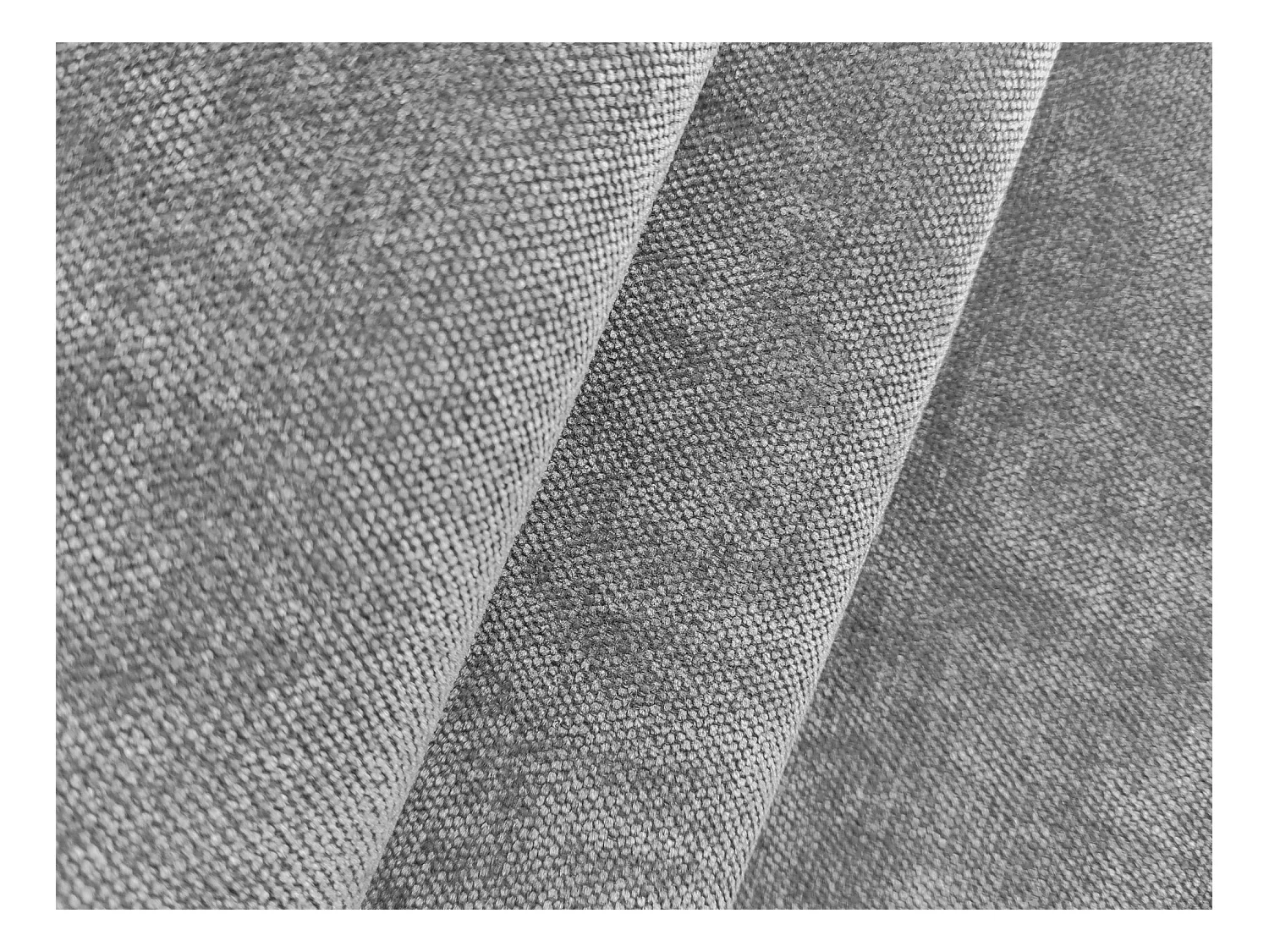 Canapé d'angle 3 places modulaire gauche en tissu chenille - gris clair - OMAO