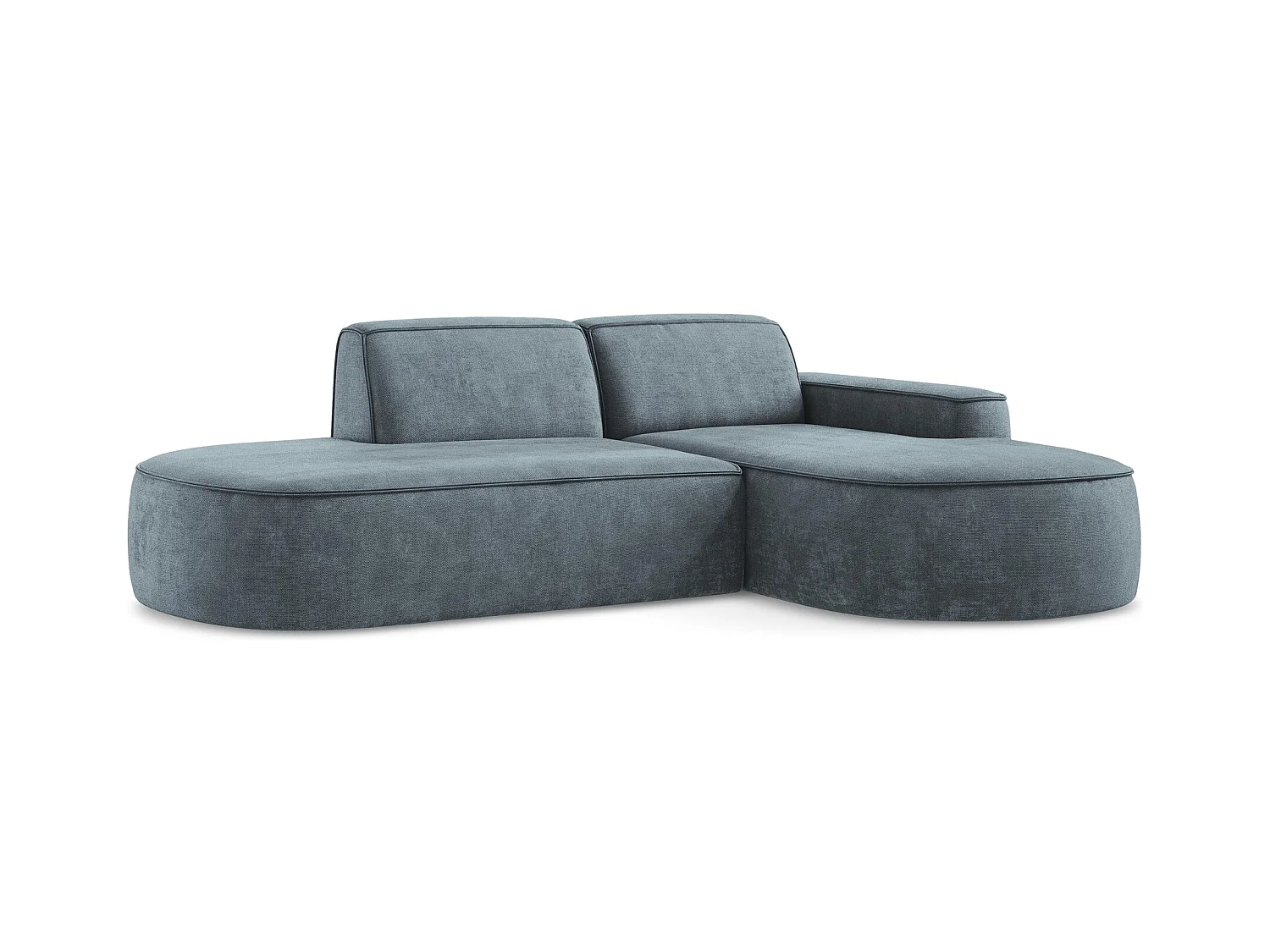 3-Sitzer Modulares Ecksofa - Ecke Rechts - Chenille - Jeans - OMAO