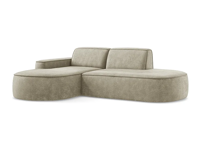 3-Sitzer Modulares Ecksofa - Ecke Links - Chenille - Beige - OMAO