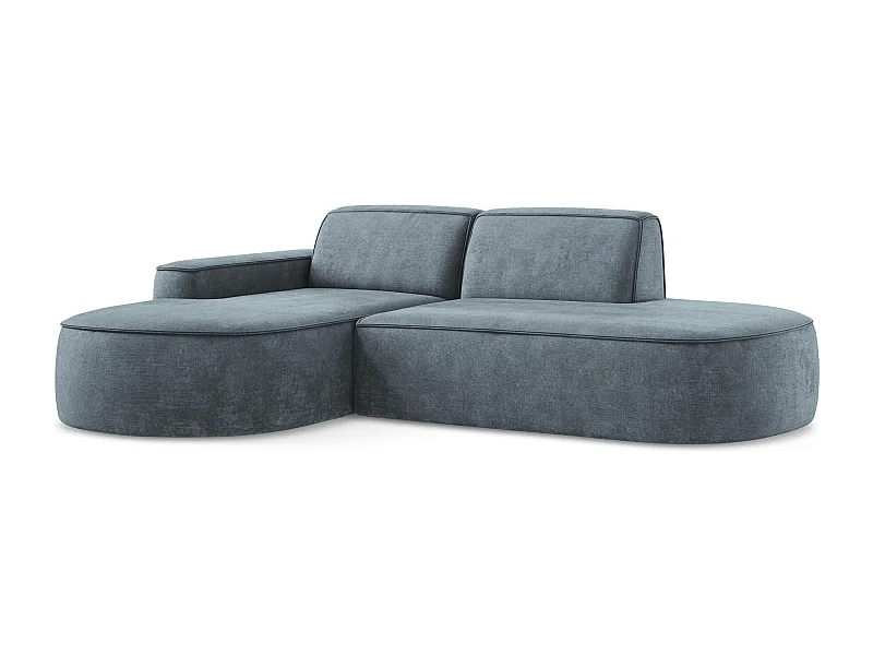 3-Sitzer Modulares Ecksofa - Ecke Links - Chenille - Jeans - OMAO