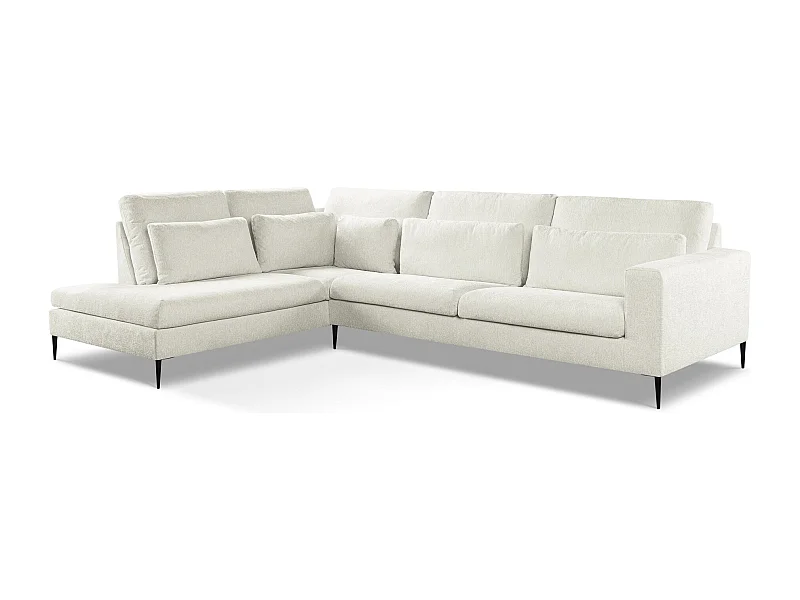 Ecksofa Links - Links - Chenille - Hell beige - AKALA