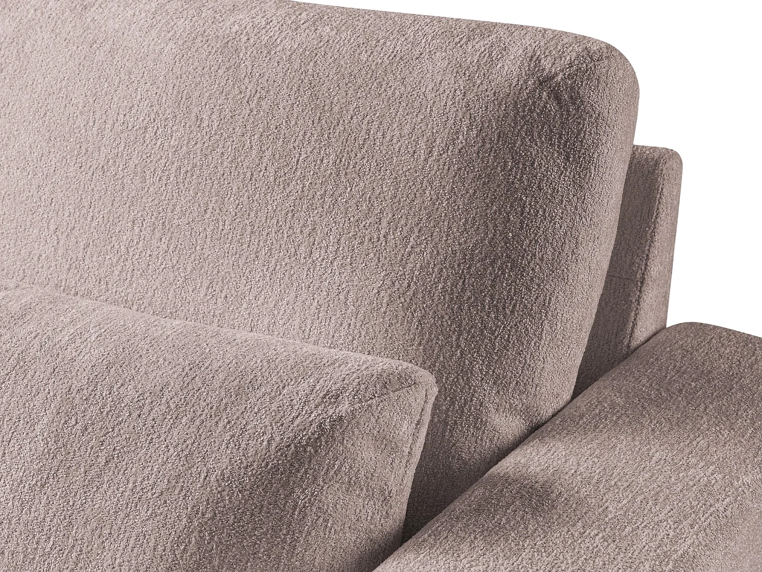 Canapé d’angle 4 places gauche en tissu chenille - rose poudré - AKALA