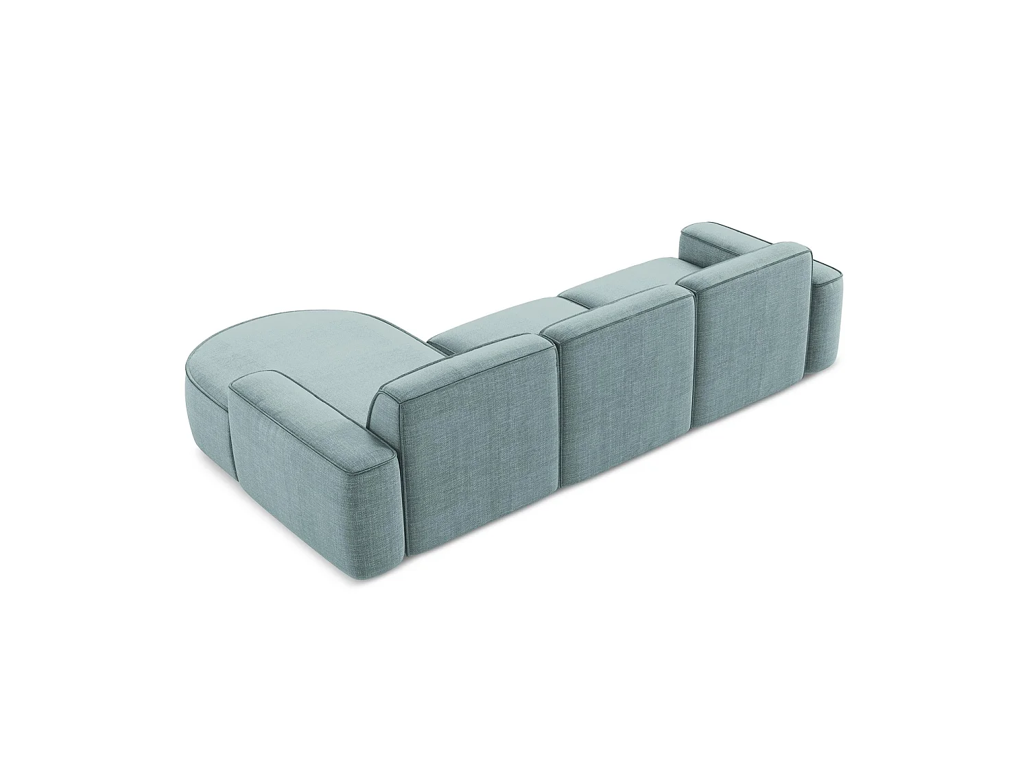 Modulaire hoekbank rechts van jeans textuurstof - MELISSA