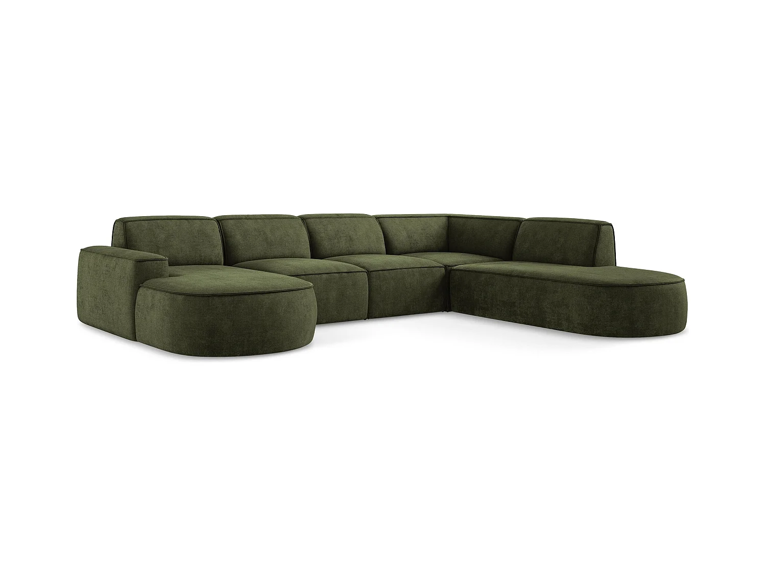 Modulares Wohnlandschaft - Chenille - Olive - OMAO