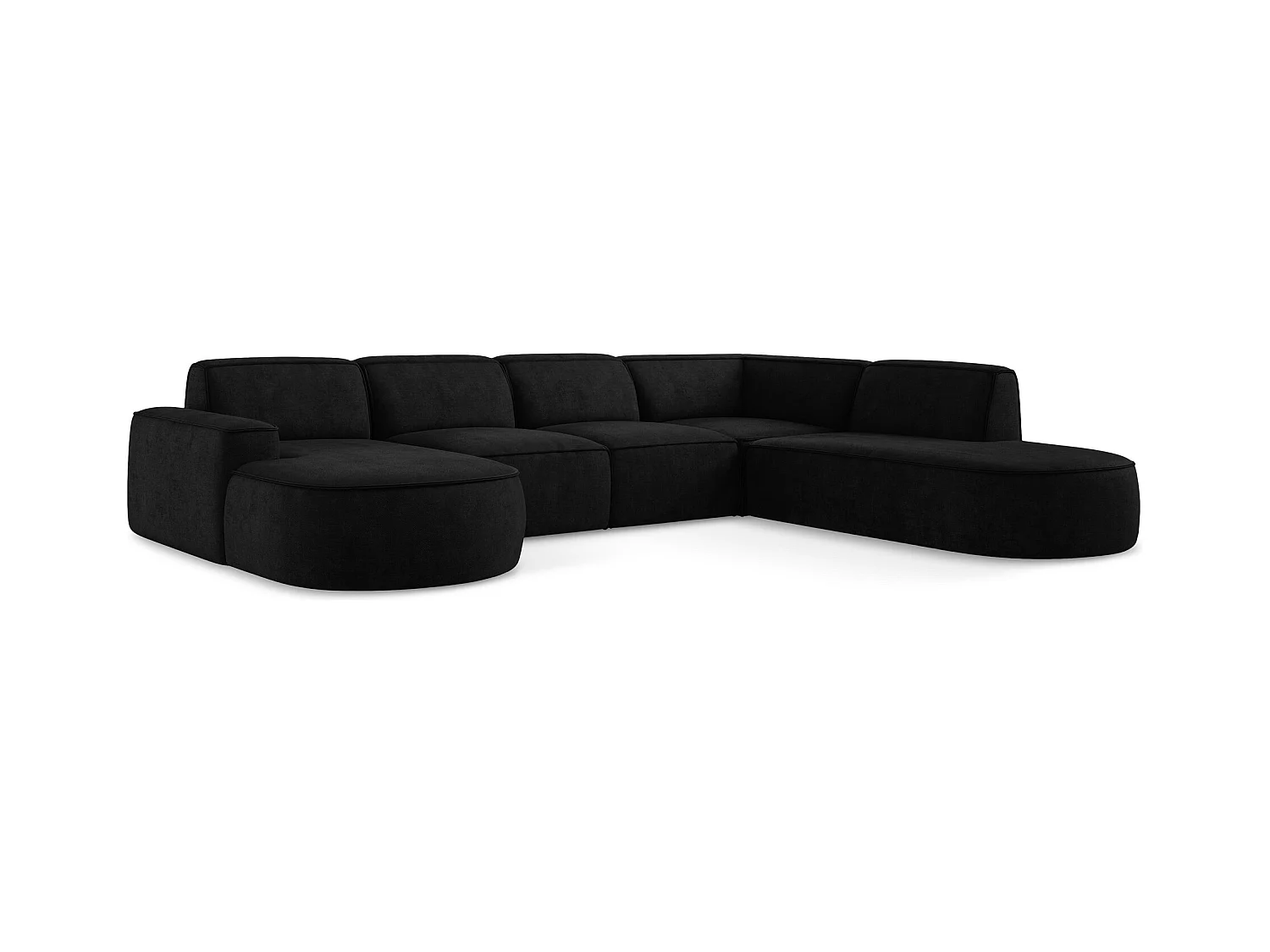 Modulares Wohnlandschaft - Chenille - Schwarz - OMAO