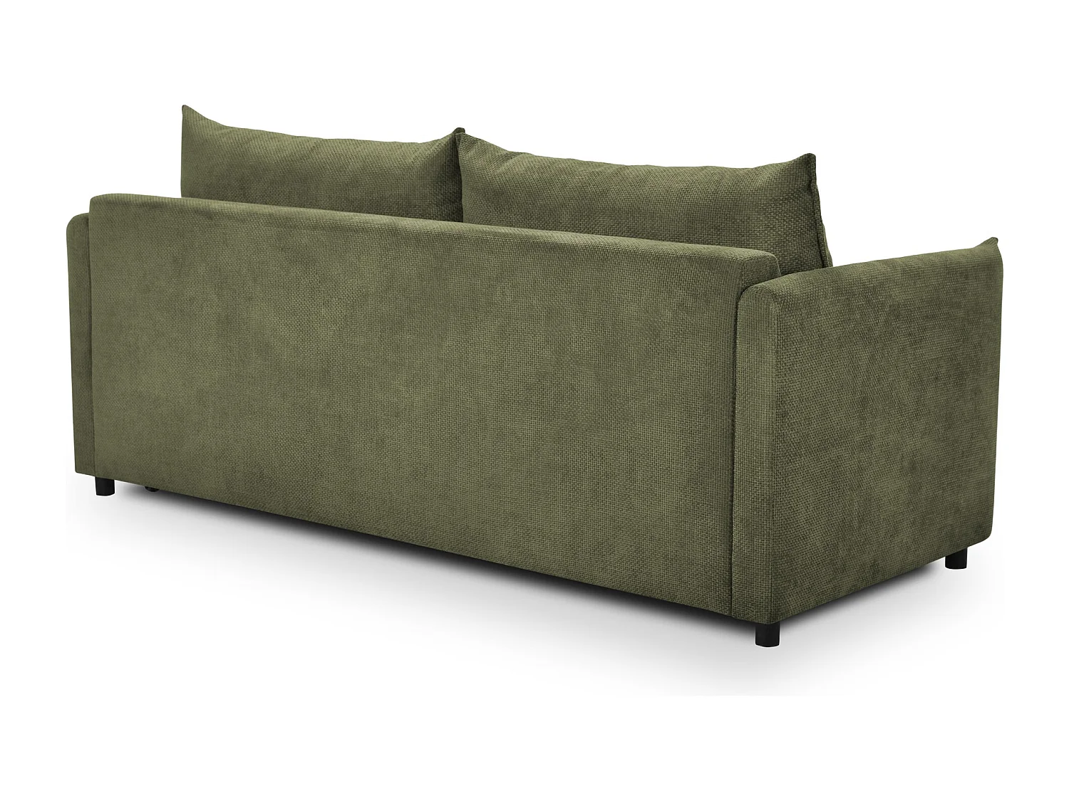 Canapé 3 places convertible en tissu chenille - vert - PIKO