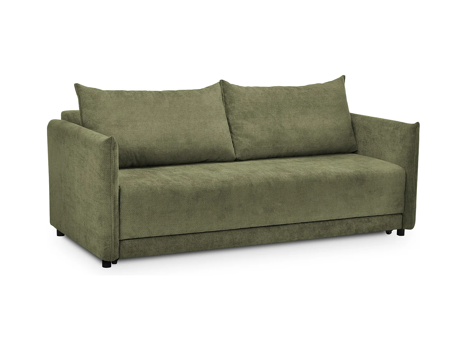 3-Sitzer Sofa mit Schlaffunktion - Chenille - Grün - PIKO