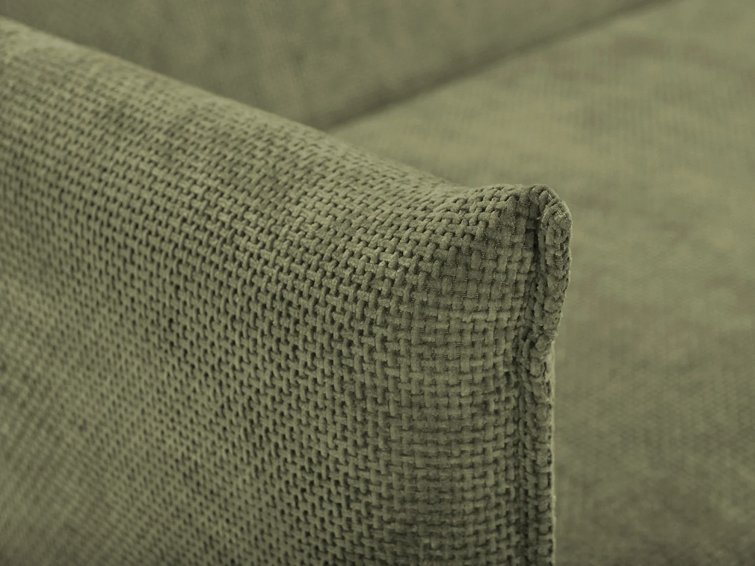 Canapé 3 places convertible en tissu chenille - vert - PIKO