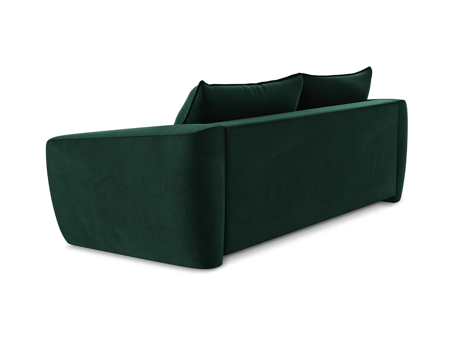 Canapé 3 places convertible en velours - bouteille verte - GUAVA