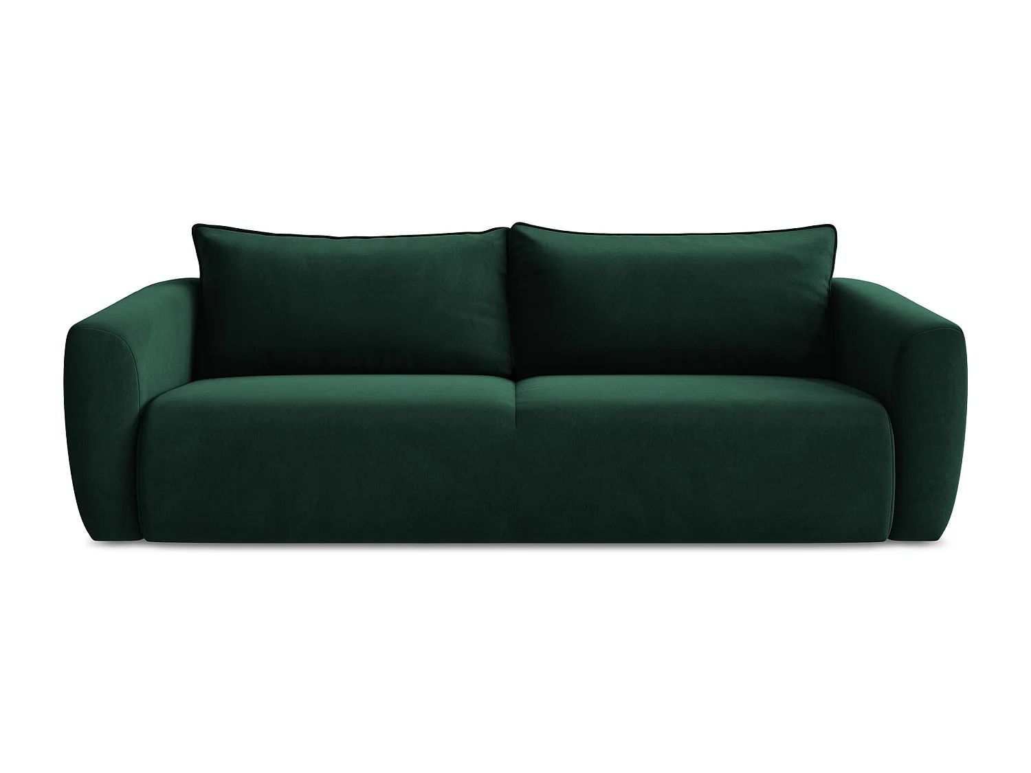 Canapé 3 places convertible en velours - bouteille verte - GUAVA