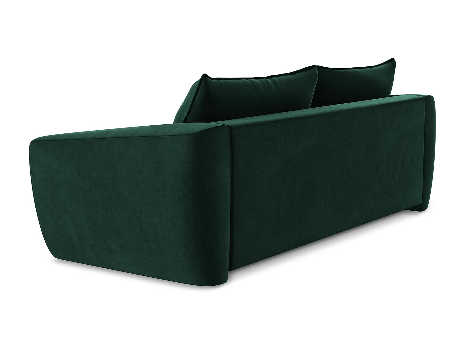 Canapé 3 places convertible en velours - bouteille verte - GUAVA