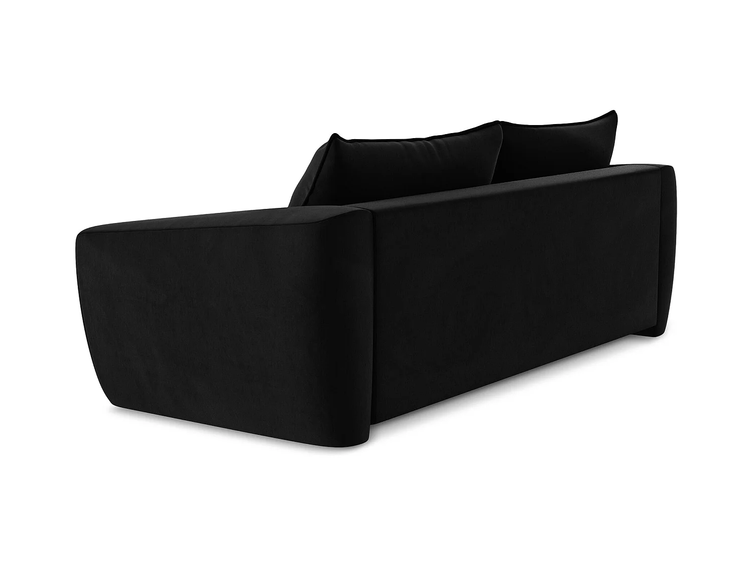 Canapé 3 places convertible en velours - noir - GUAVA