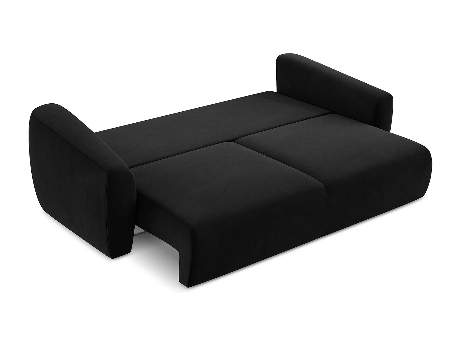 Canapé 3 places convertible en velours - noir - GUAVA