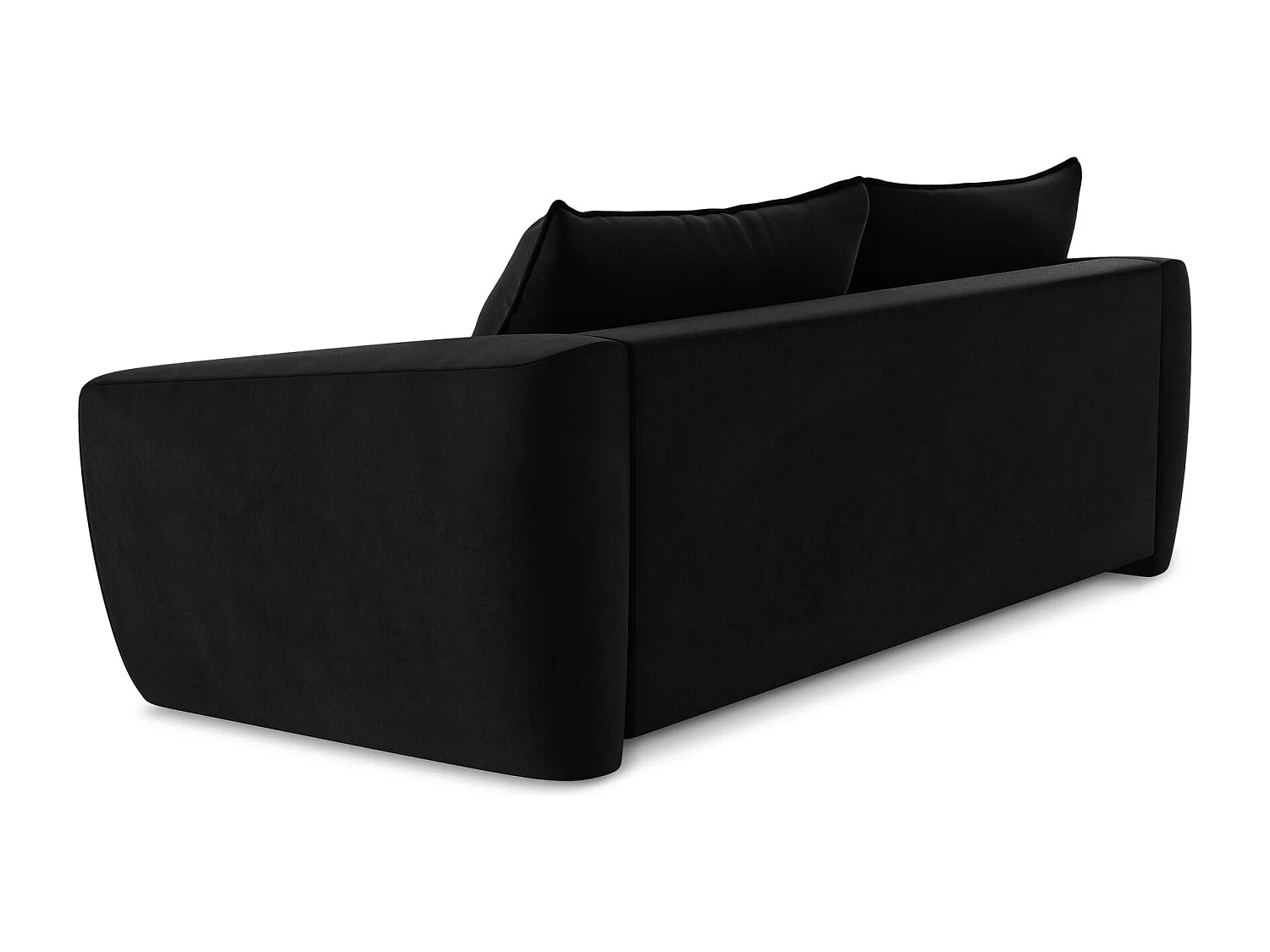 Canapé 3 places convertible en velours - noir - GUAVA