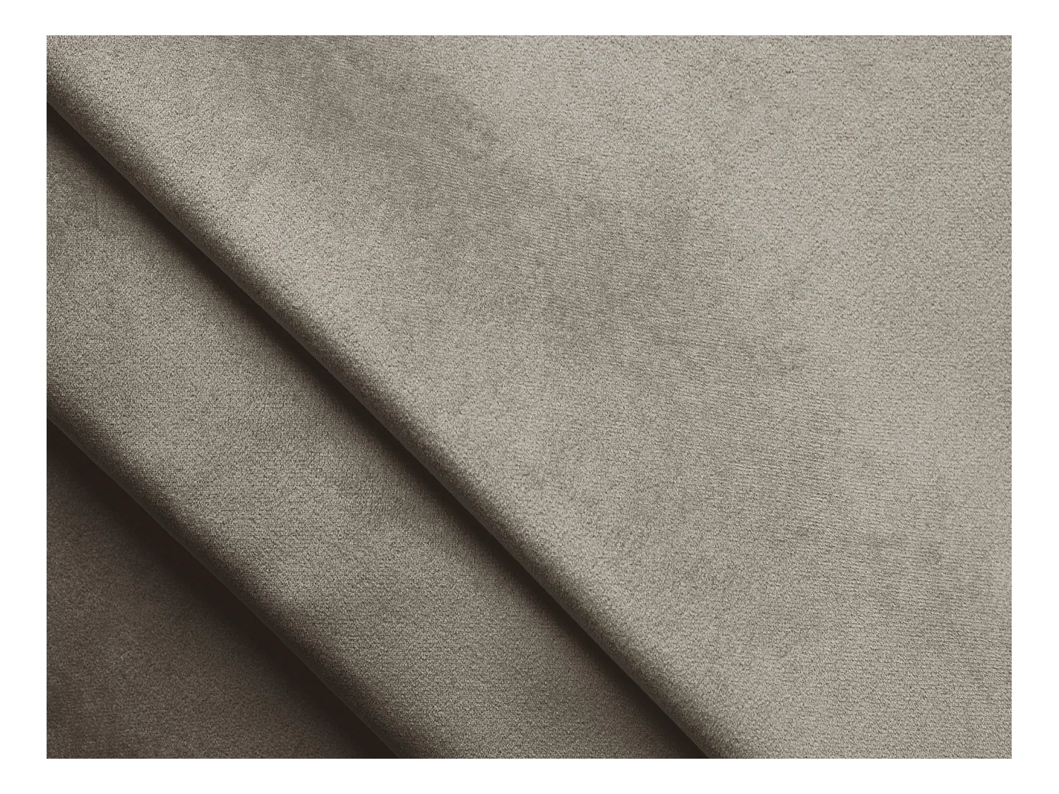 Canapé d'angle droit convertible en velours - taupe - GUAVA