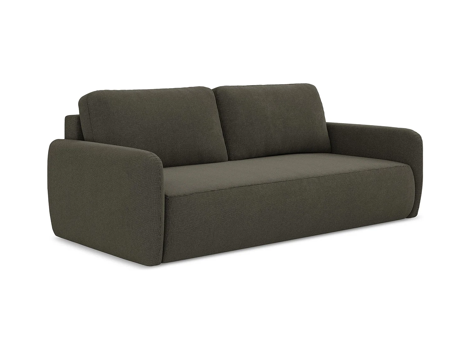 3-Sitzer Sofa mit Schlaffunktion - Strukturstoff - Taupe - LILO
