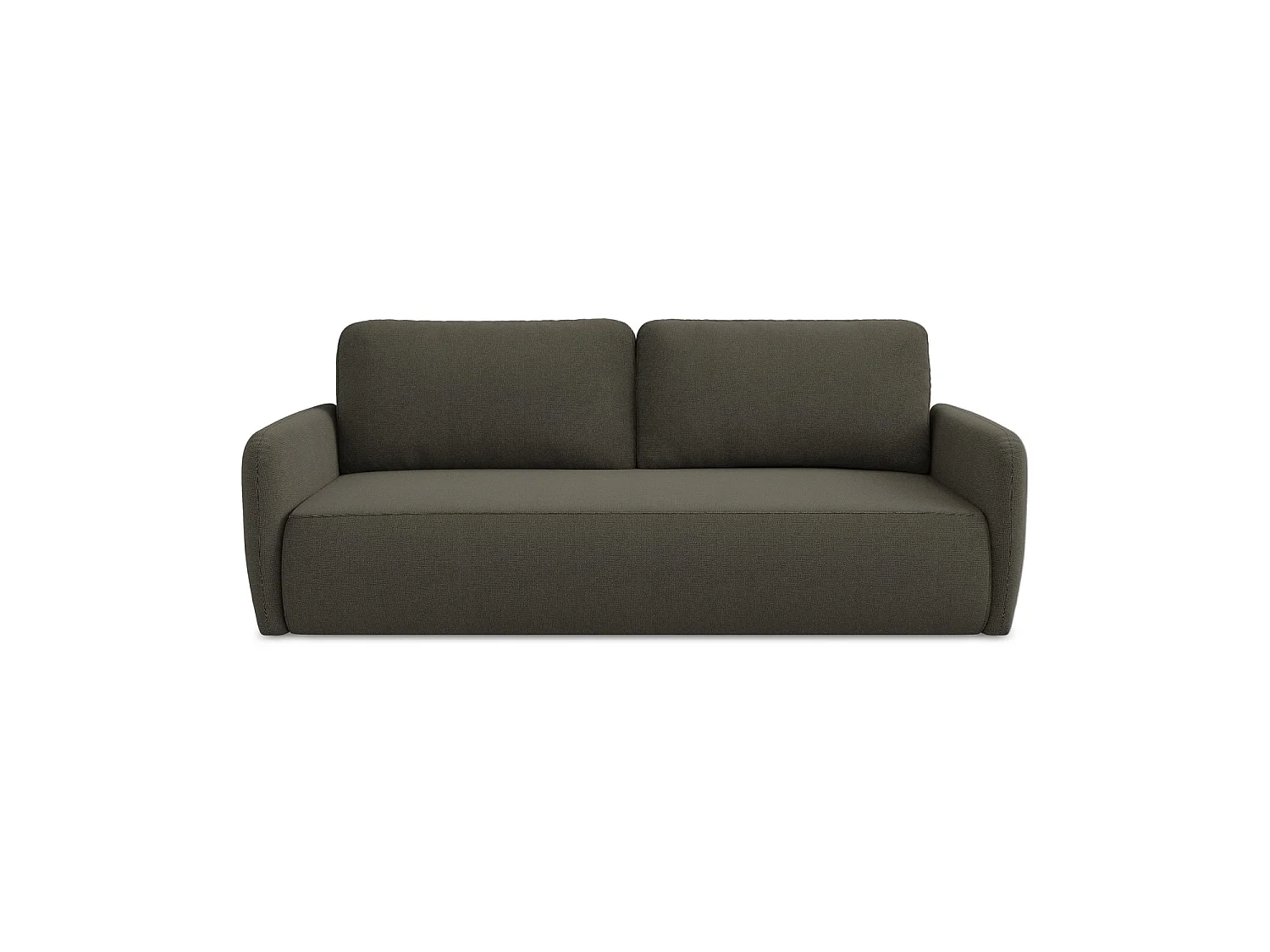 Canapé 3 places convertible en tissu texturé - taupe - CORLE