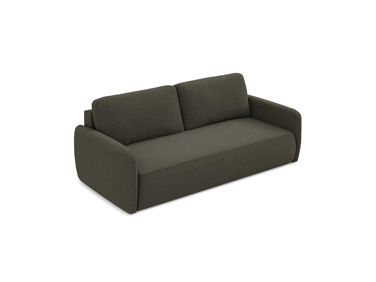Canapé 3 places convertible en tissu texturé - taupe - CORLE