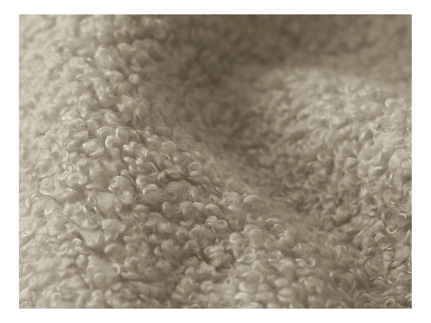 Canapé d’angle 3 places gauche convertible en tissu bouclette - beige foncé - PELE