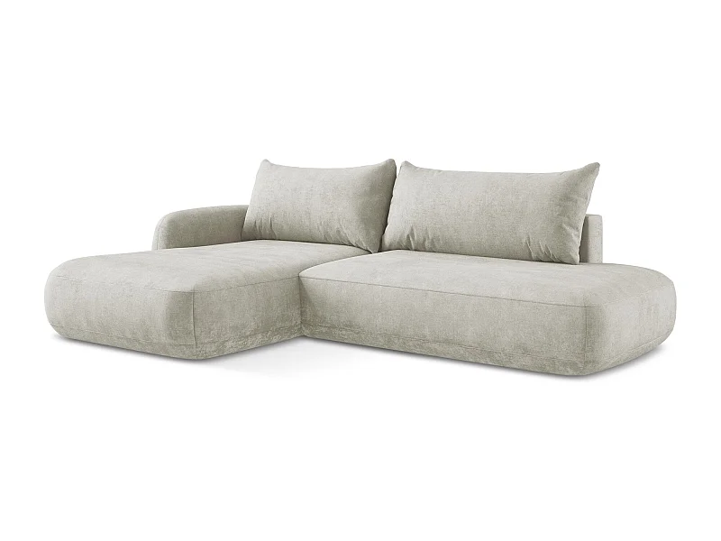 3-Sitzer Ecksofa mit Schlaffunktion - Ecke Links - Chenille - Perle - HALE