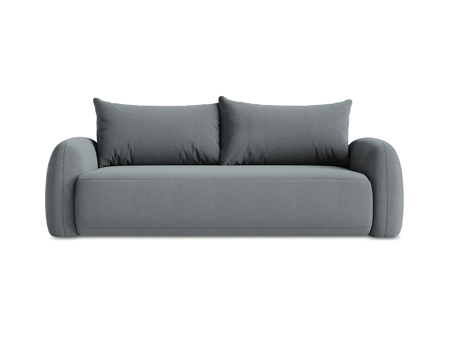 Canapé 3 places convertible en tissu texturé - jeans - HALE