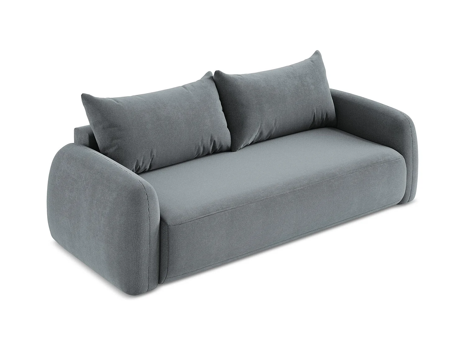 Canapé 3 places convertible en tissu texturé - jeans - HALE