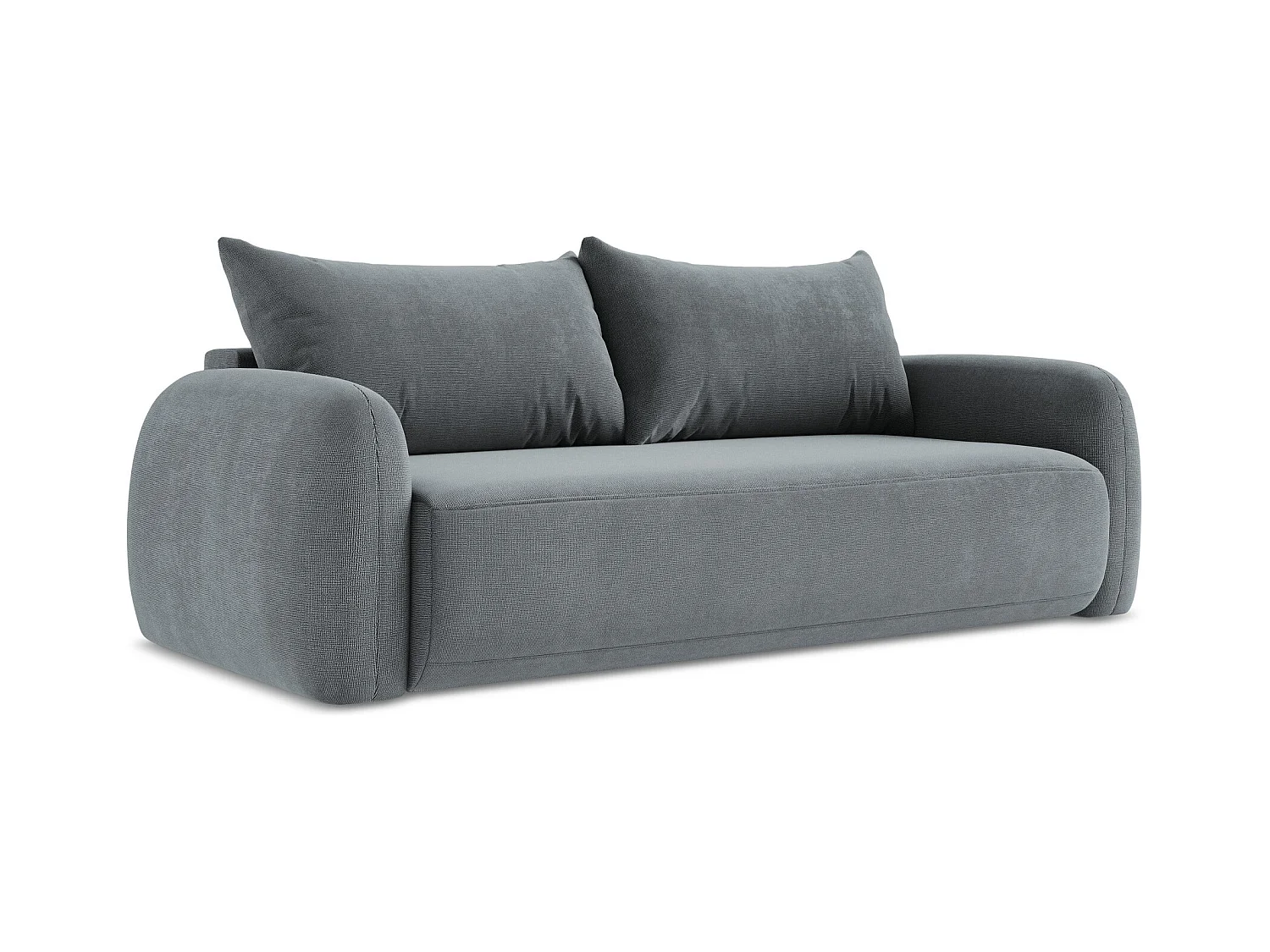Canapé 3 places convertible en tissu texturé - jeans - HALE