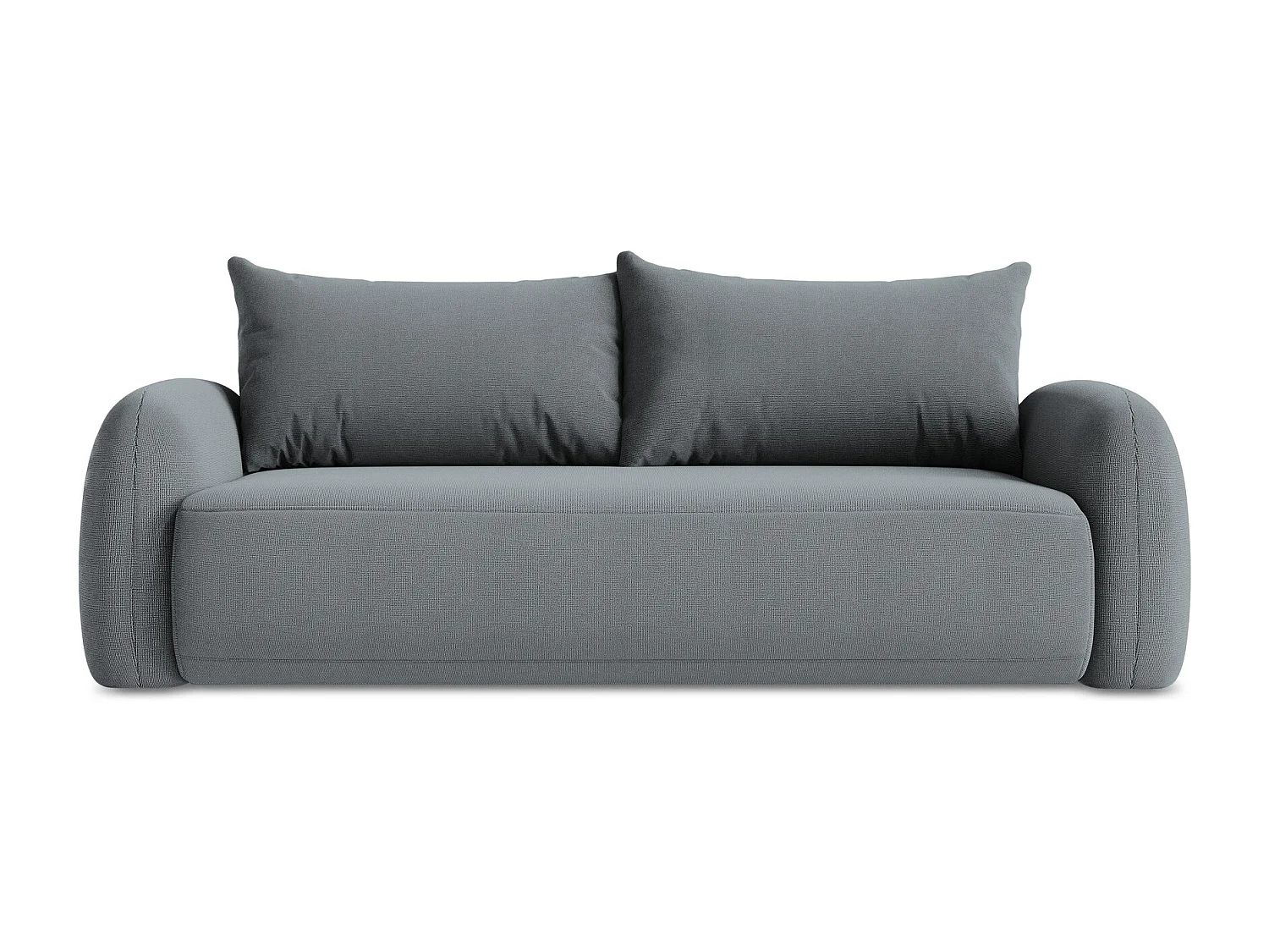 Canapé 3 places convertible en tissu texturé - jeans - HALE