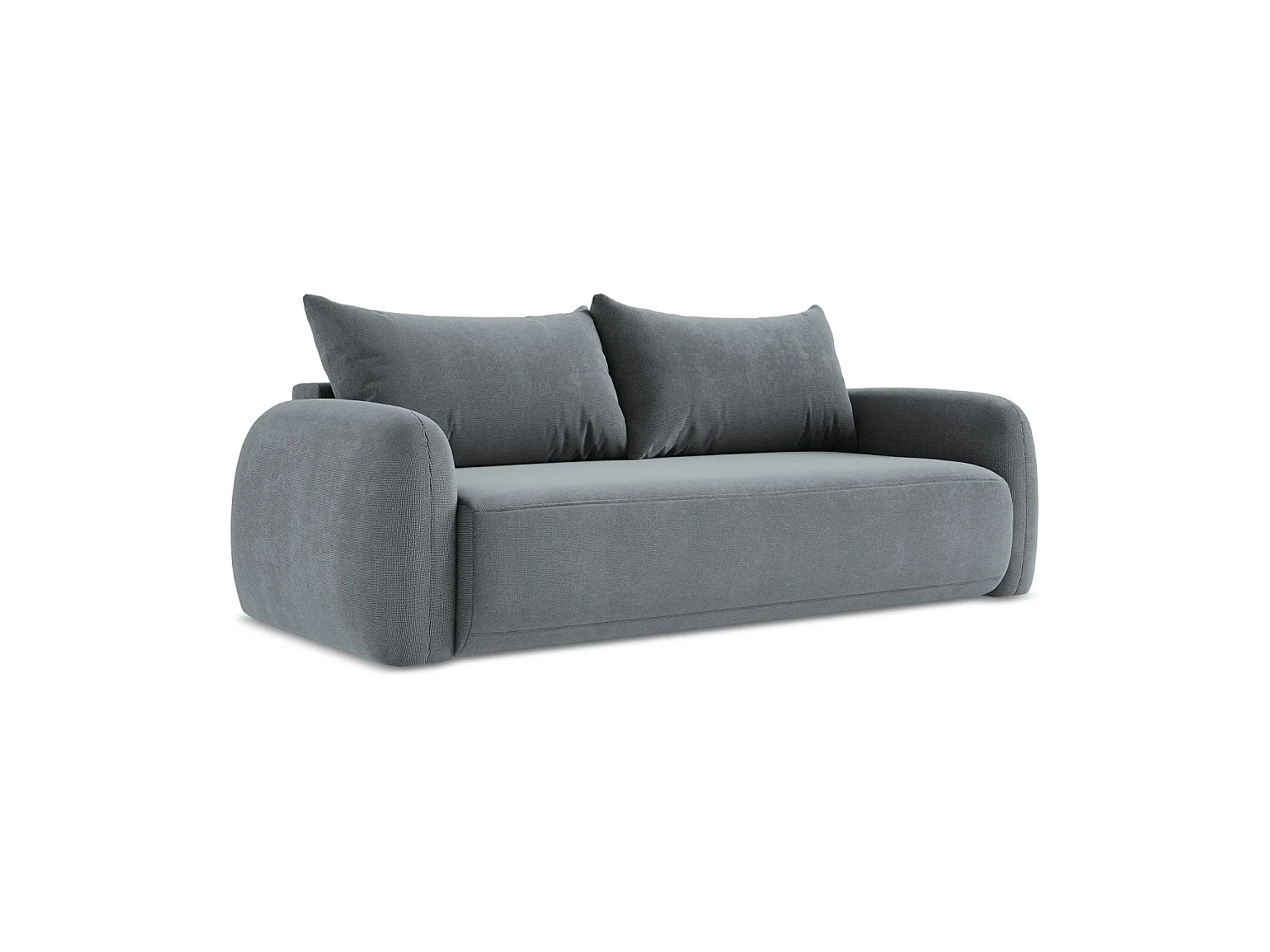 Canapé 3 places convertible en tissu texturé - jeans - AMALFI