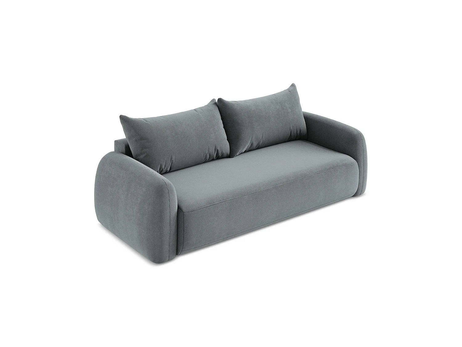 Canapé 3 places convertible en tissu texturé - jeans - AMALFI