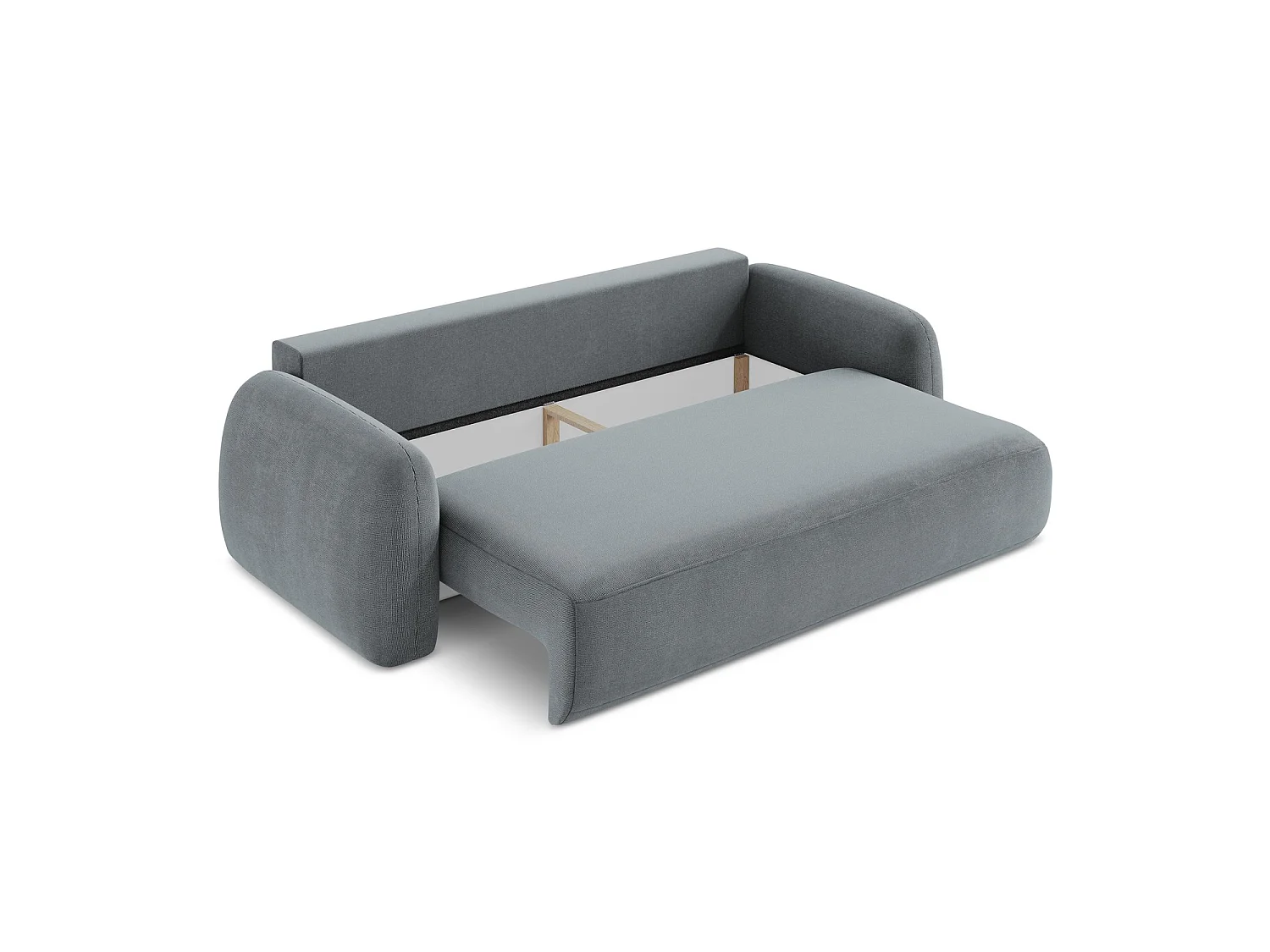 Canapé 3 places convertible en tissu texturé - jeans - AMALFI