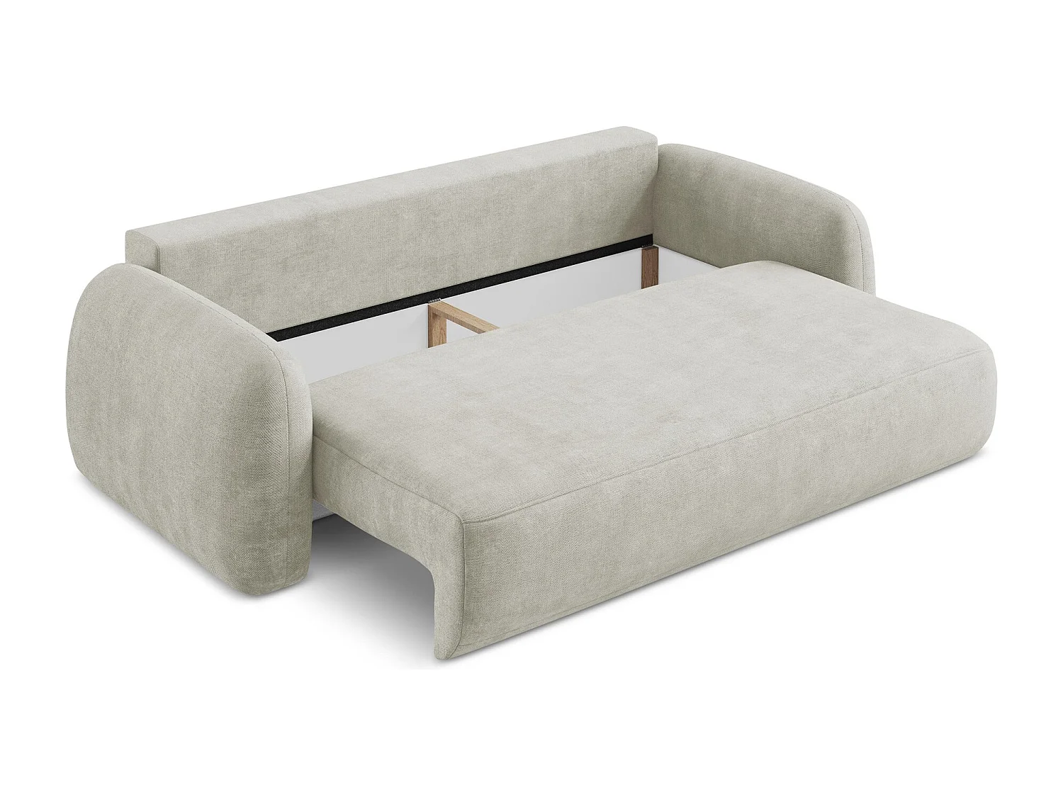 3-Sitzer Sofa mit Schlaffunktion - Chenille - Perle - HALE