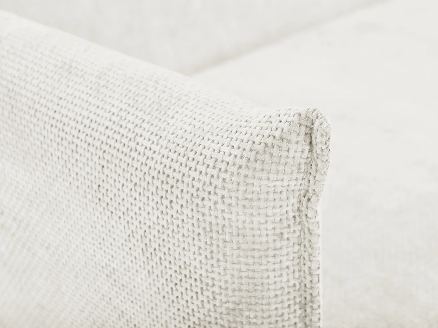 Canapé 3 places convertible en tissu chenille - blanc - PIKO