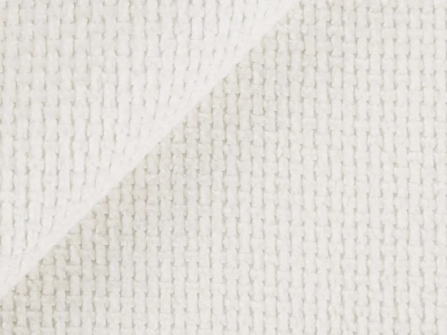 Canapé 3 places convertible en tissu chenille - blanc - PIKO