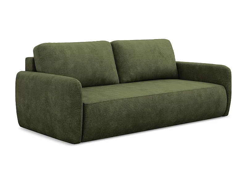 3-Sitzer Sofa mit Schlaffunktion - Chenille - Olive - LILO