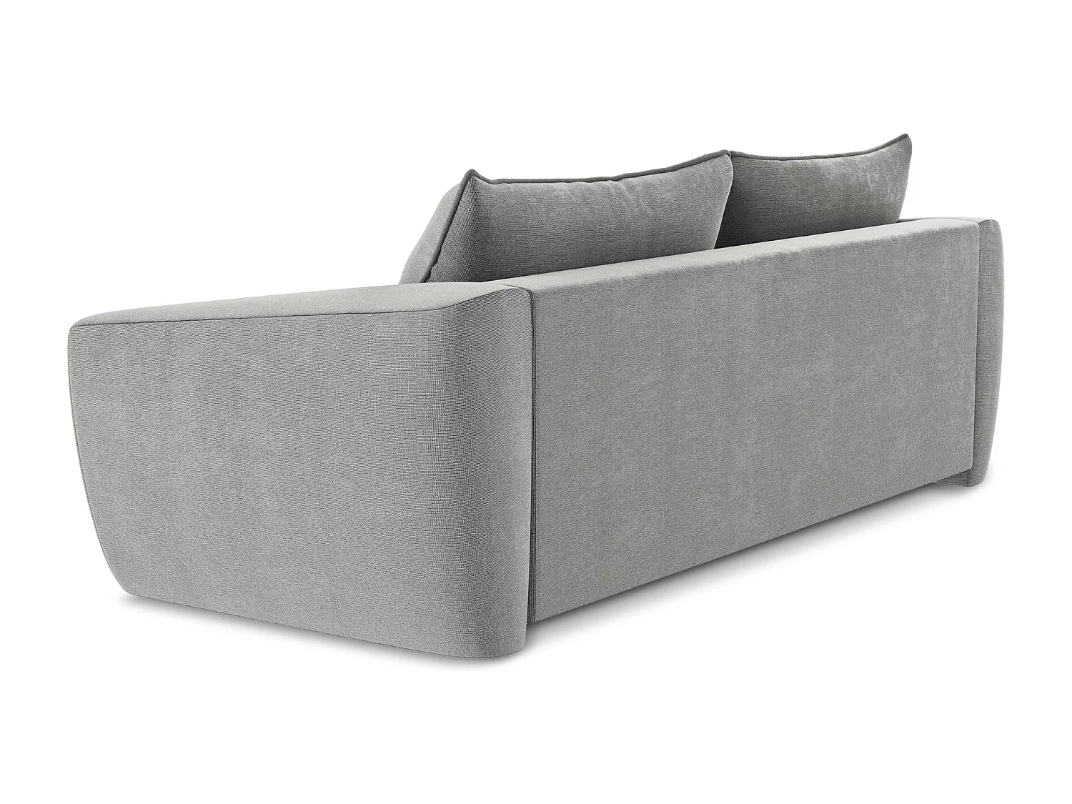 Canapé 3 places convertible en tissu texturé - gris clair - GUAVA