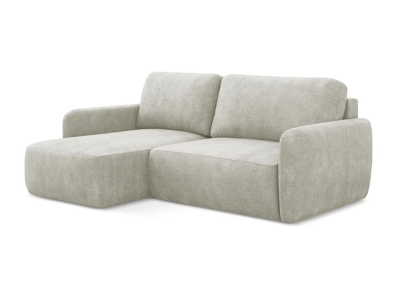 2-Sitzer Ecksofa mit Schlaffunktion - Ecke Links - Chenille - Perle - LILO