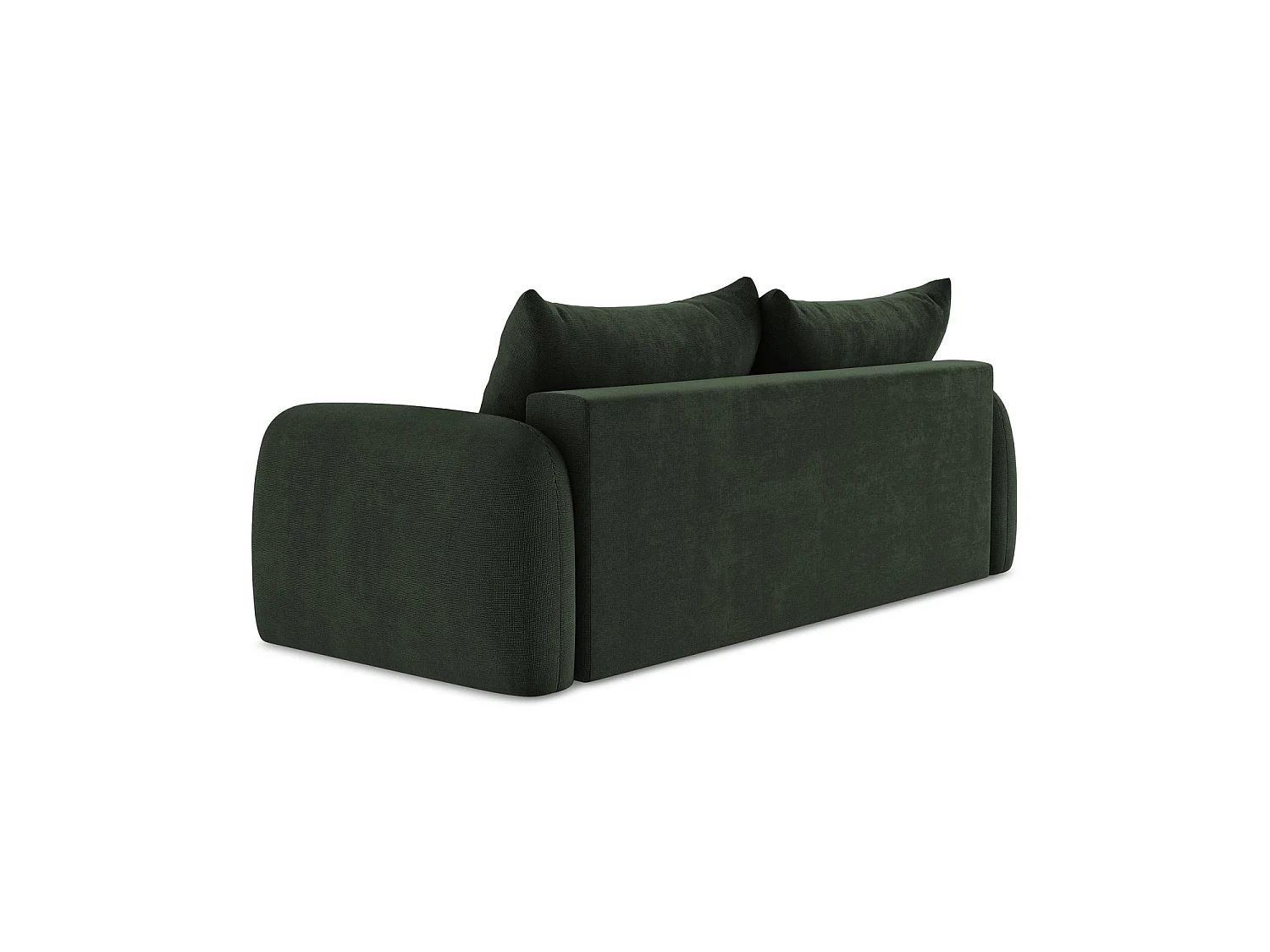 Canapé 3 places convertible en tissu texturé - bouteille verte - AMALFI
