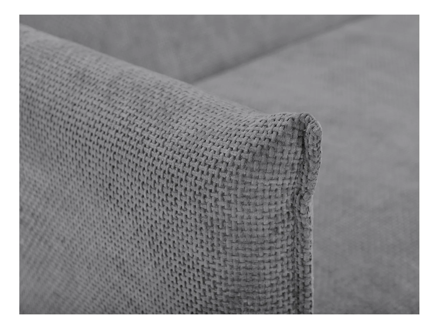 Canapé 3 places convertible en tissu chenille - gris - PIKO