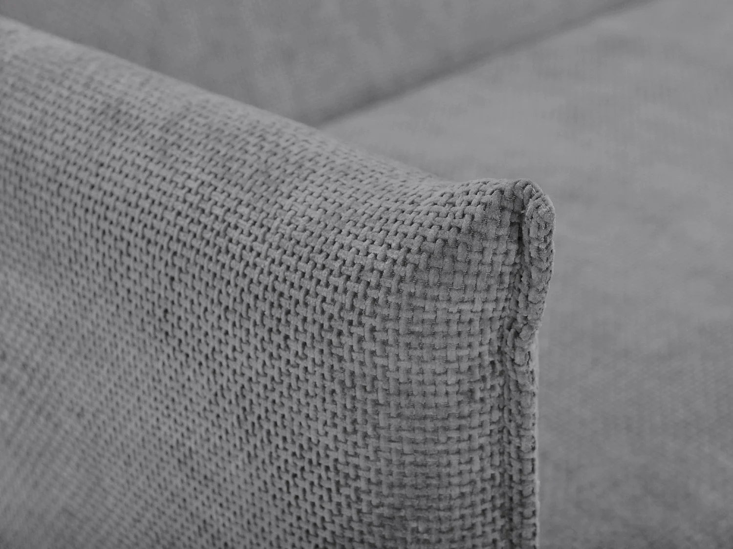 Canapé 3 places convertible en tissu chenille - gris - PIKO