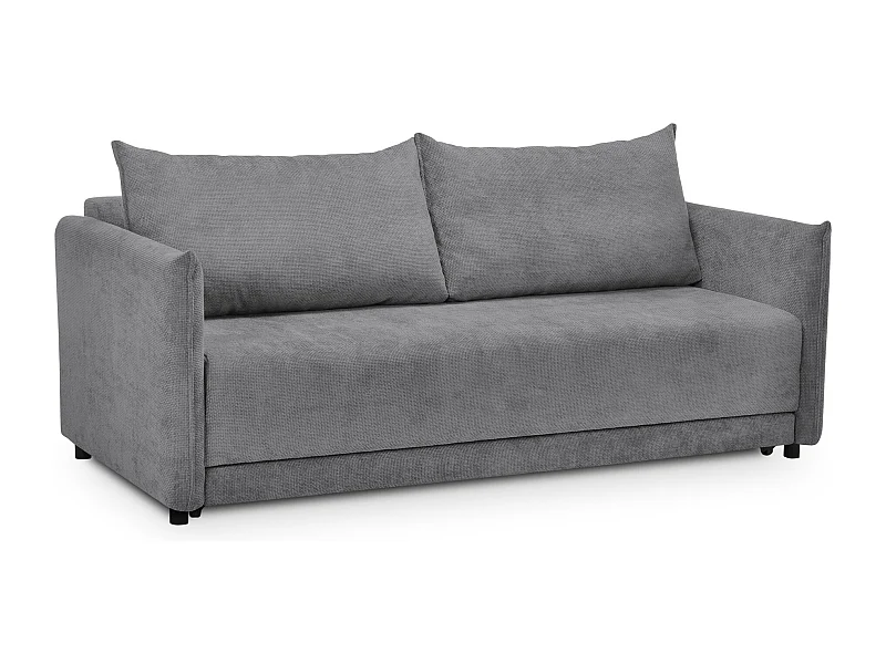 3-Sitzer Sofa mit Schlaffunktion - Chenille - Grau - PIKO