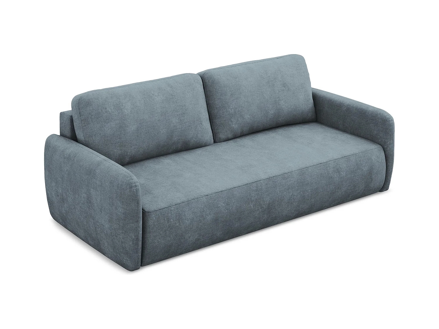 Canapé 3 places convertible en tissu chenille - jeans - LILO