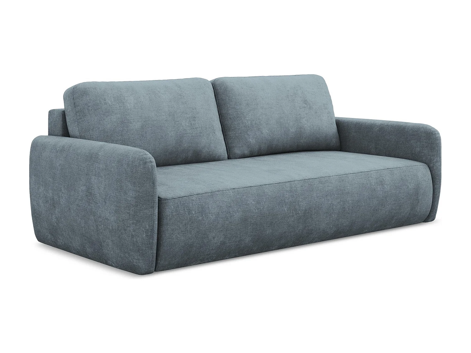 Driezits-slaapbank van jeans chenille stof - LILO