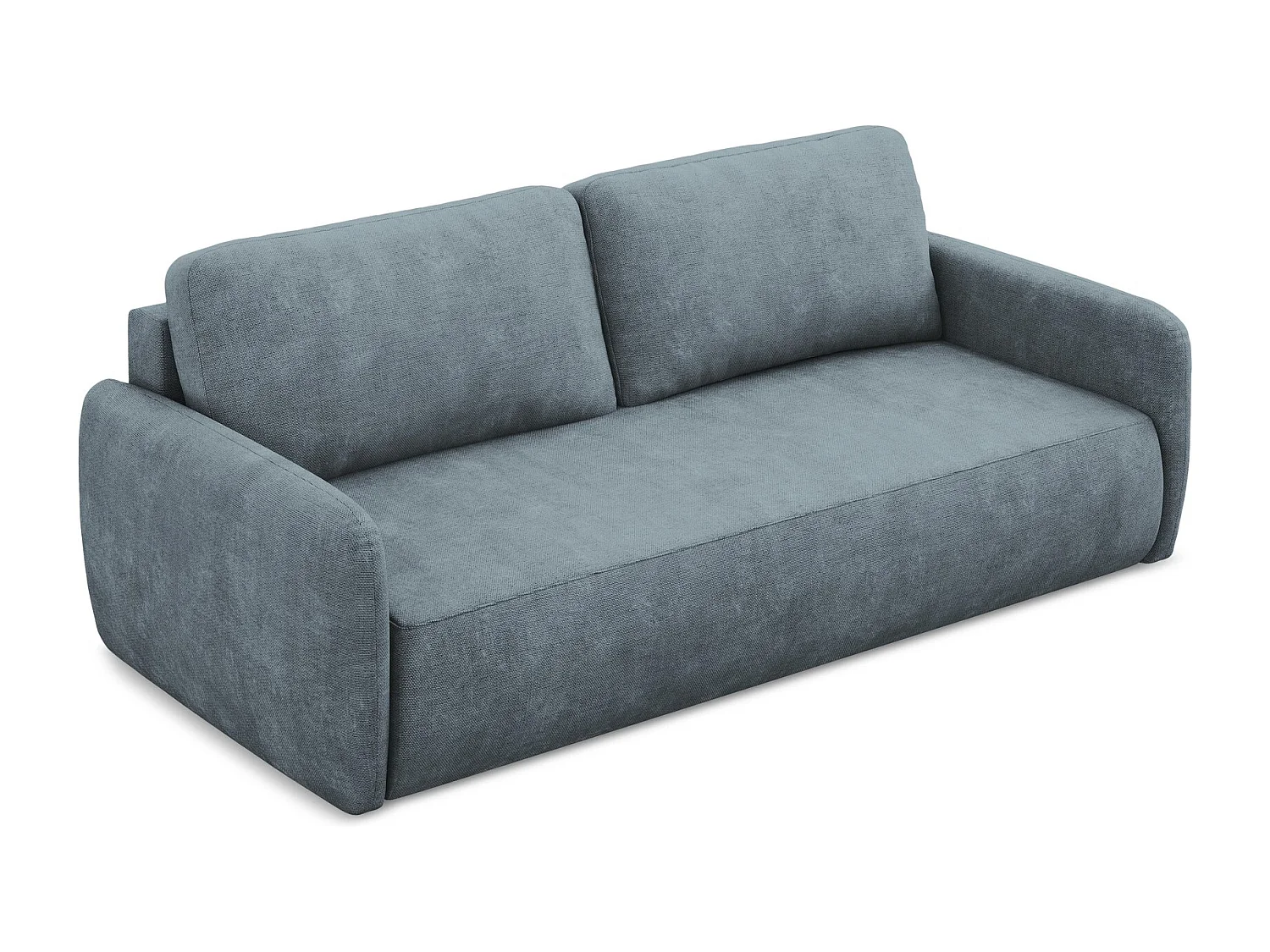 Driezits-slaapbank van jeans chenille stof - LILO